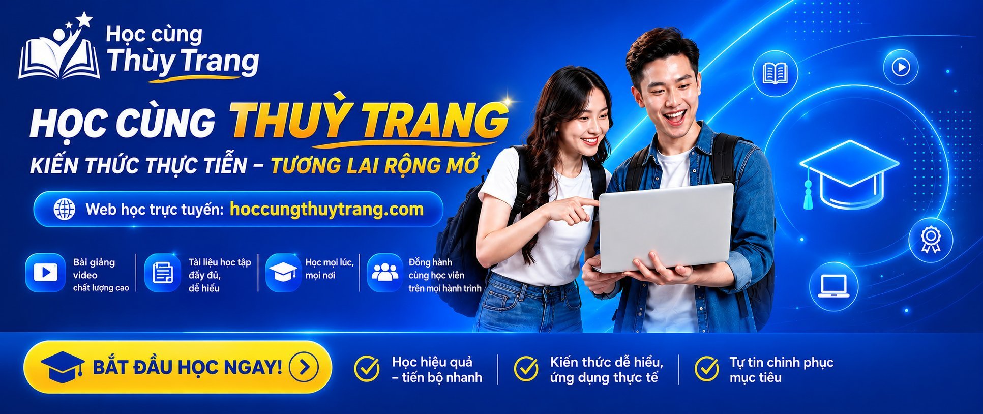 Học online đa lĩnh vực Học Cùng Thùy Trang