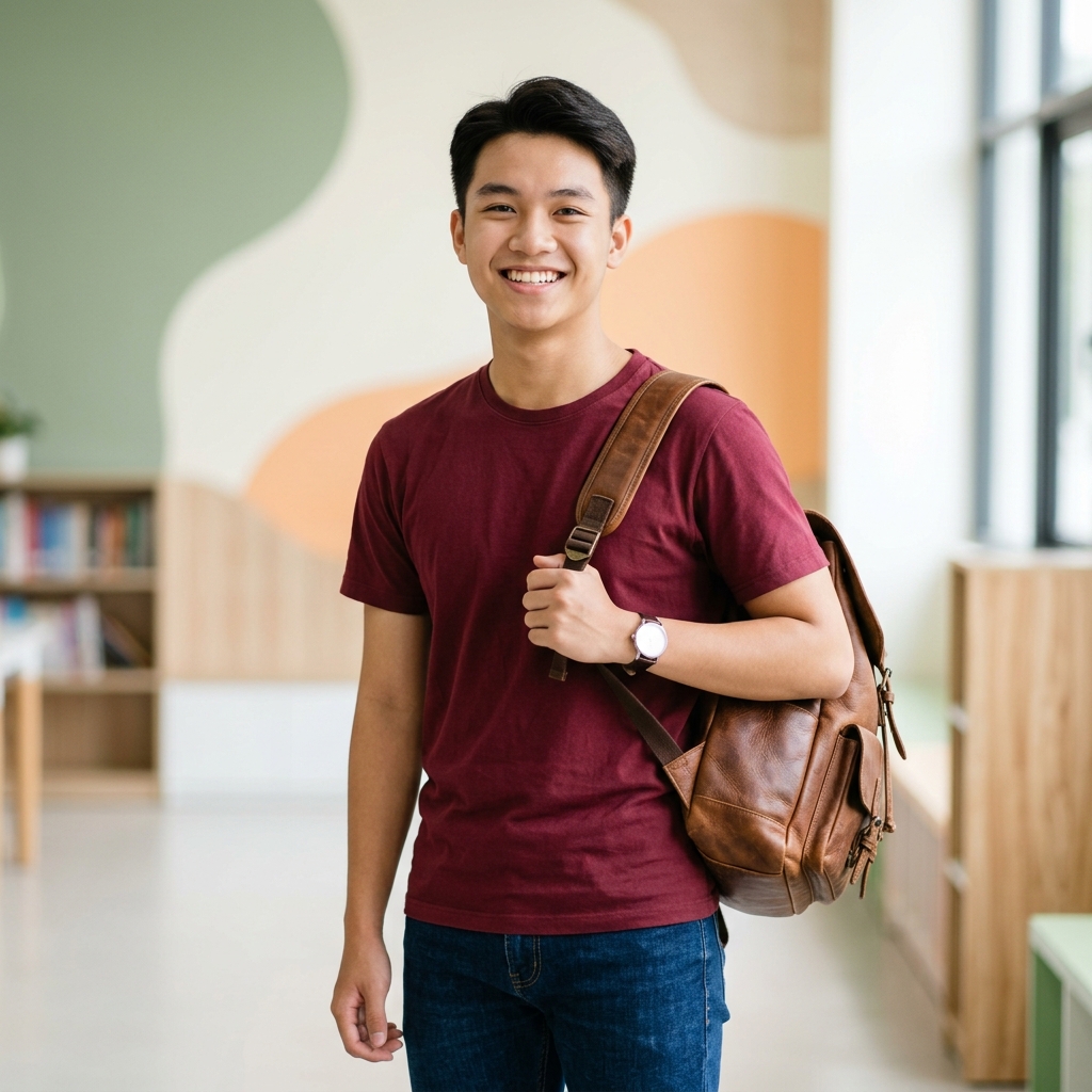 Student with laptop
